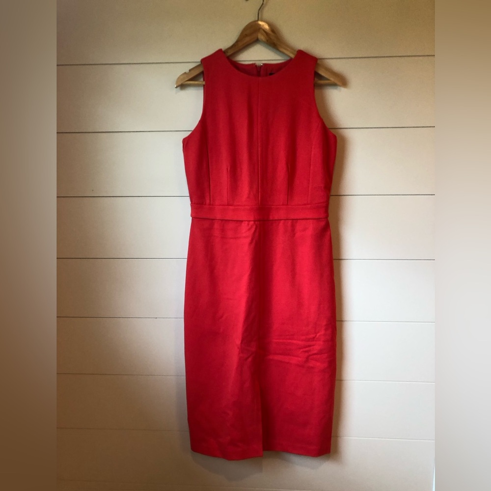NWT Ann Taylor Ponte Dress Persimmon Midi Women’s 6